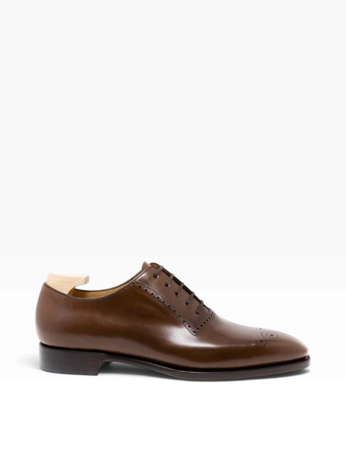 Bourgee a world class shoe store TLB Artista Picasso brown leather oxford dress shoe with brogue toe detail