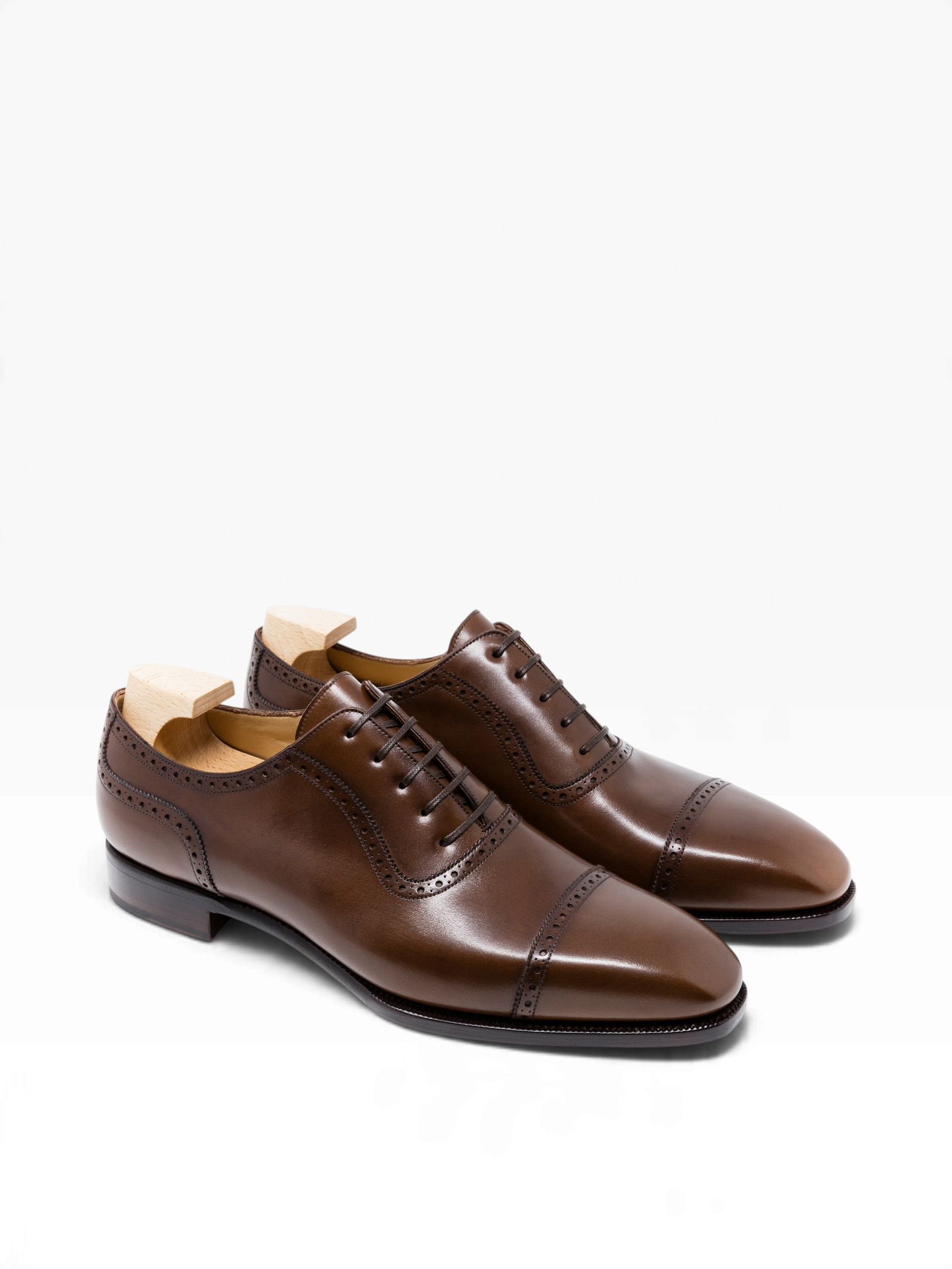Bourgee a world class shoe store TLB Artista brown Vegano leather Adelaide Oxford shoes with punched cap toe detail