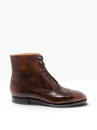 Bourgee a world class shoe store TLB Artista 181 brown museum calf leather wingtip Oxford Balmoral boot
