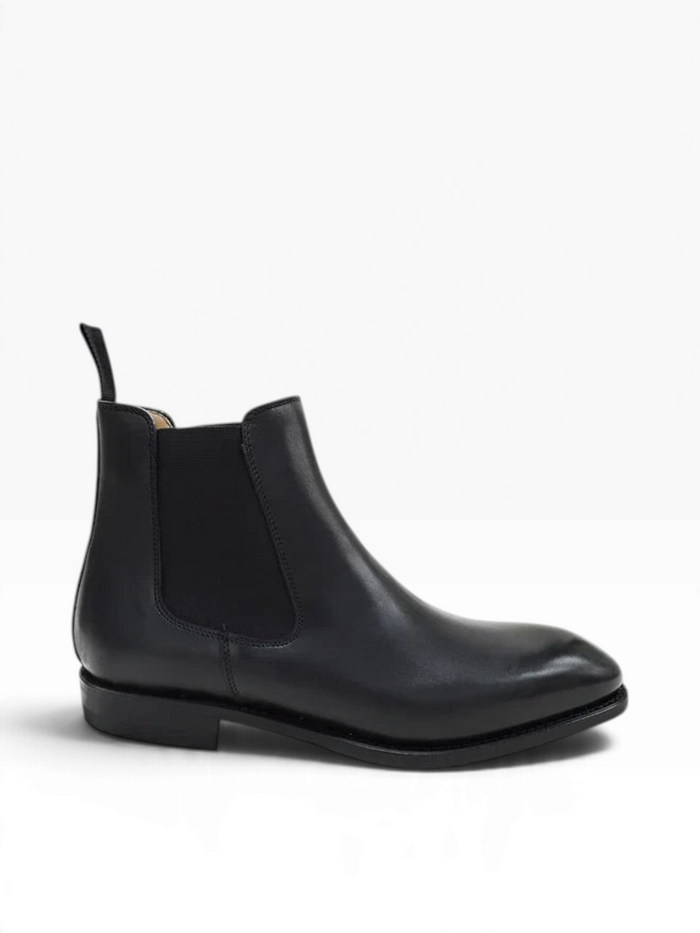 Bourgee a world class shoe store Berwick 475 black vegetable tanned calf leather Chelsea boot with Goodyear welt