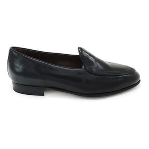 BERWICK CLASSIC BELGIAN LOAFER BLACK DEERSKIN 4950