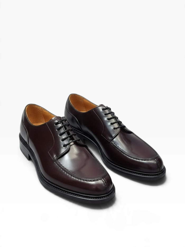 Bourgee a world class shoe store Berwick 1707 burgundy calf leather split toe derby shoes with Goodyear welted sole