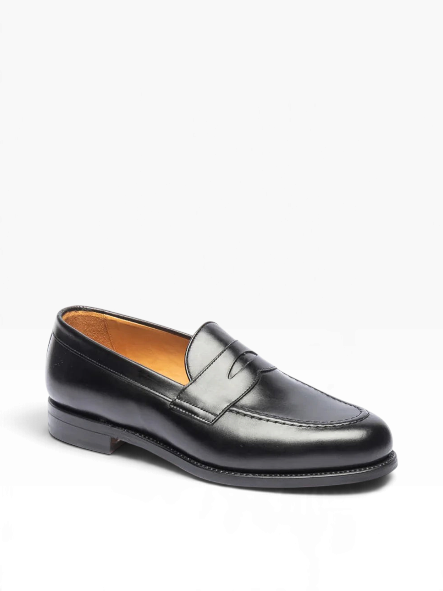 Bourgee a world class shoe store black calf leather moccasin loafer with Goodyear welt and ultralight foam sole