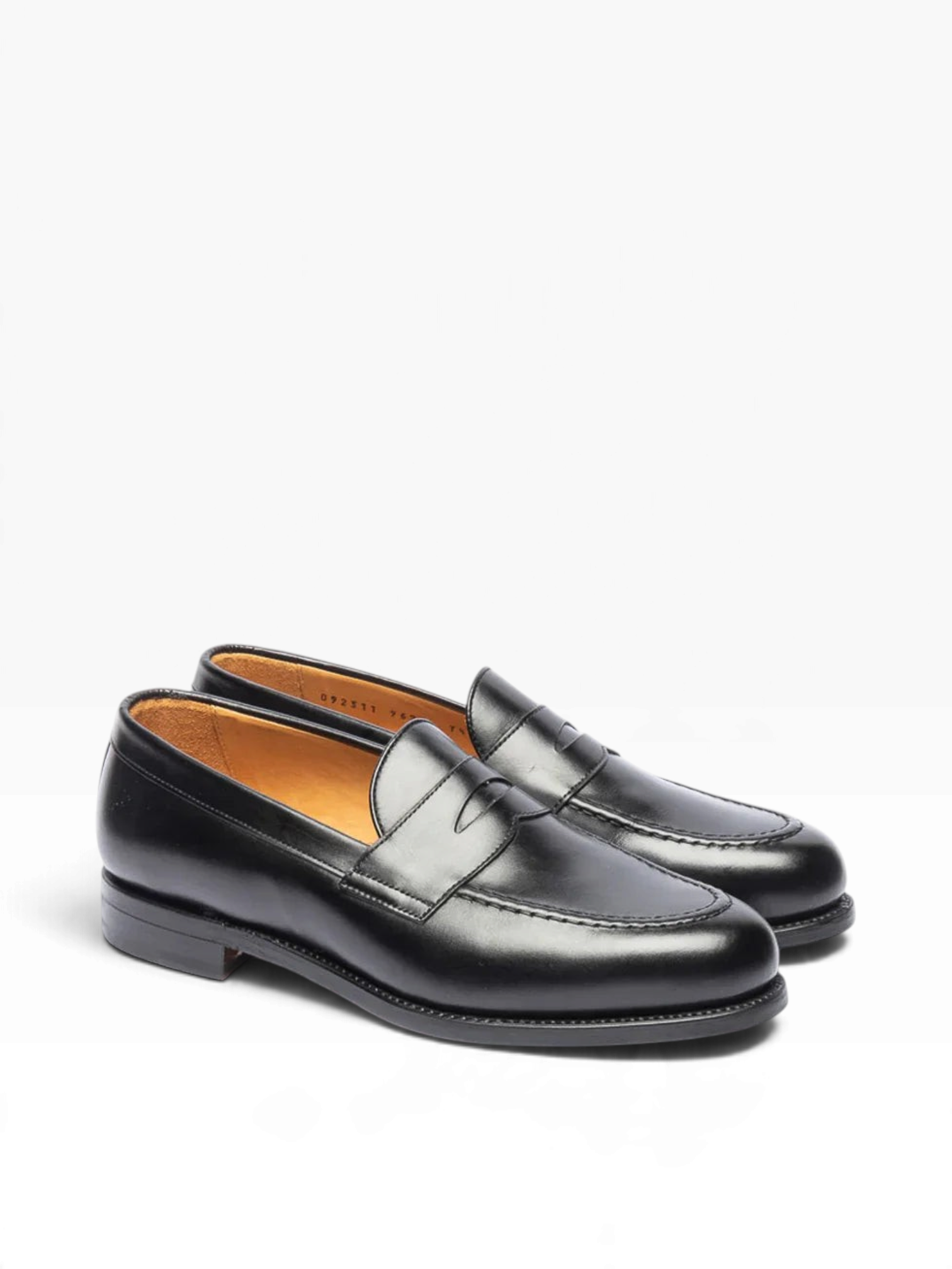 Bourgee a world class shoe store Berwick black calf leather moccasin loafers with Goodyear welt and ultralight sole