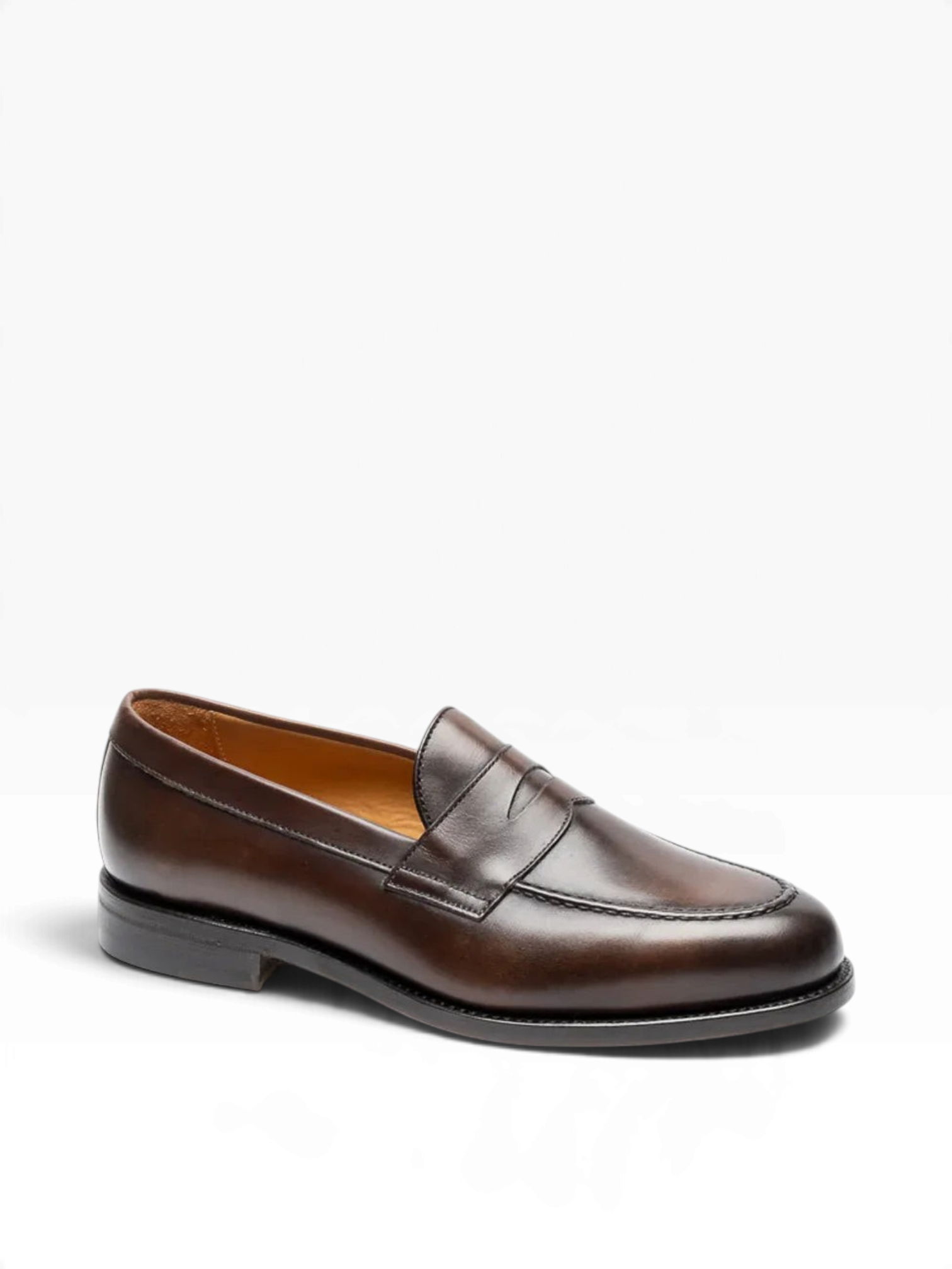 Bourgee a world class shoe store Berwick brown calf leather moccasin with Goodyear welt and ultralight foam sole.