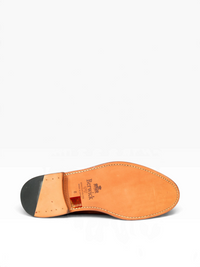 Bourgee a world class shoe store Berwick 1707 brown suede derby shoe showing the goodyear welted leather sole