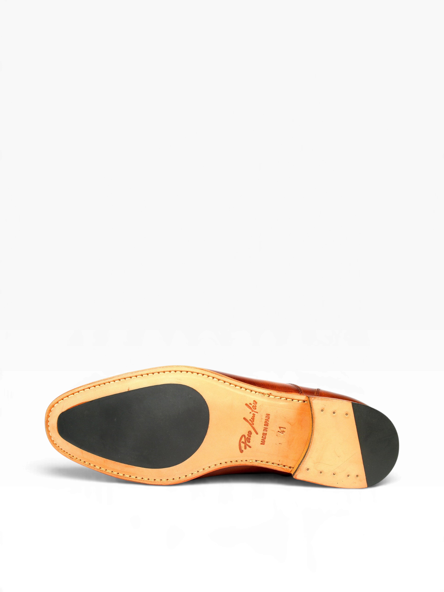 Bourgee a world class shoe store Berwick Paco Milan tan brown Oxford shoe showing the leather and rubber sole