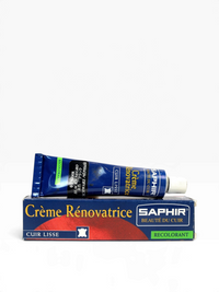 Bourgee a world class shoe store Saphir Beaute du Cuir black leather renovating repair cream tube and box