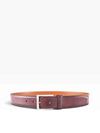 Bourgee a world class shoe store TLB Northwest 35mm burgundy museum calf leather belt with a nickel brass buckle