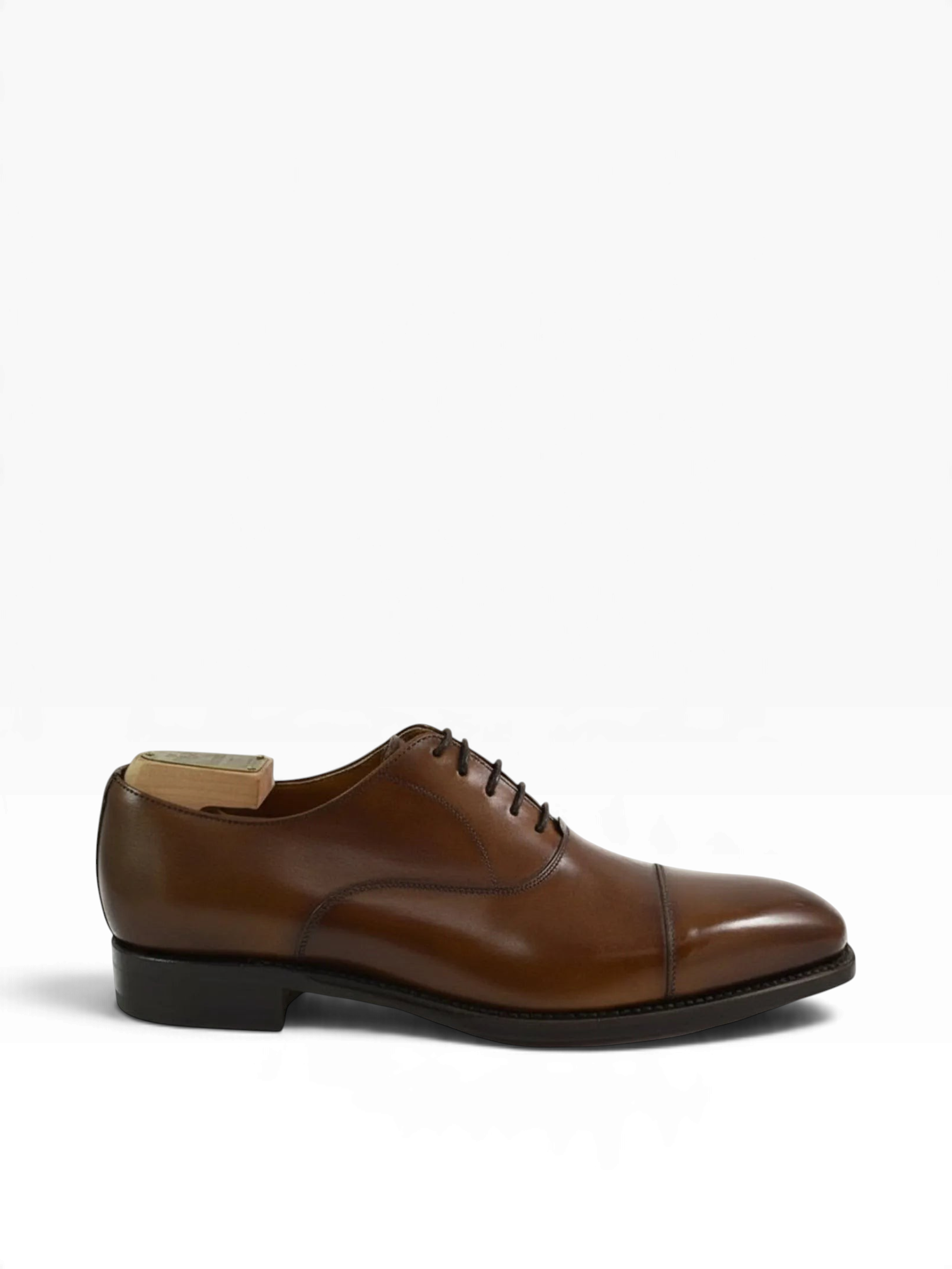 Bourgee a world class shoe store Berwick 2428 tan brown calf leather oxford shoes with a Goodyear welted leather sole.
