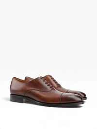 Bourgee a world class shoe store Berwick Toledo tan calf leather oxford shoes with straight toe and Goodyear welt