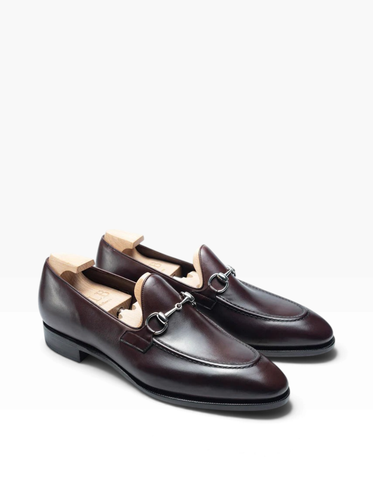 Bourgee a world class shoe store TLB Artista 284 Goya dark brown box calf leather horsebit loafers with round toe