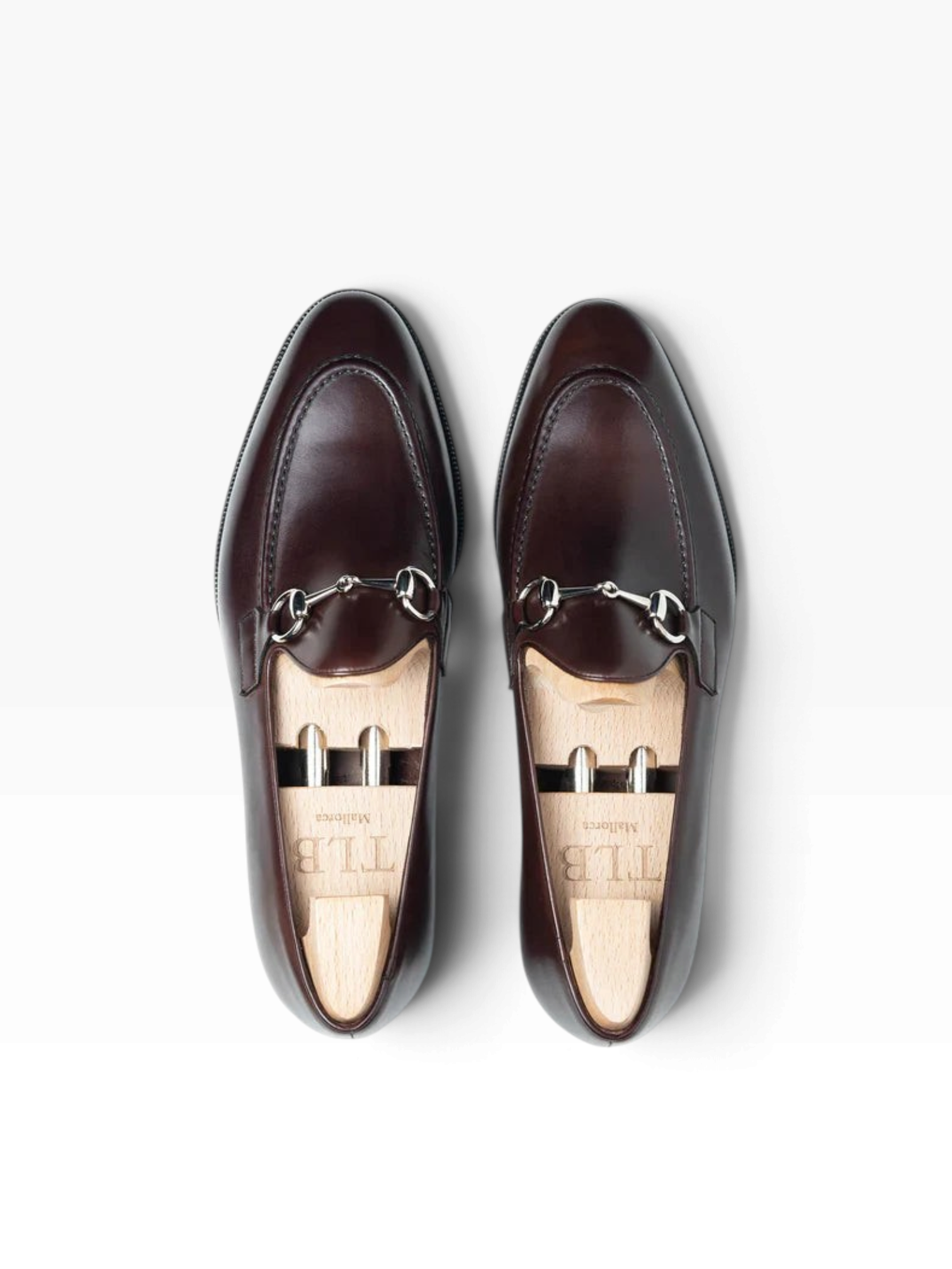 Bourgee a world class shoe store TLB Artista 284 Goya dark brown box calf leather horsebit loafers with shoe trees