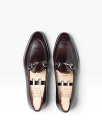 Bourgee a world class shoe store TLB Artista 284 Goya dark brown box calf leather horsebit loafers with shoe trees
