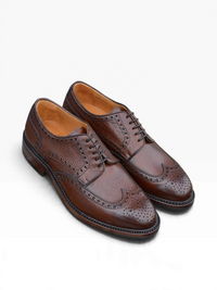 Bourgee a world class shoe store Berwick brown country calf leather brogue derby shoes with dainite sole