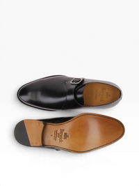 Bourgee a world class shoe store Berwick black box calf leather monk strap shoe with Goodyear welted sole