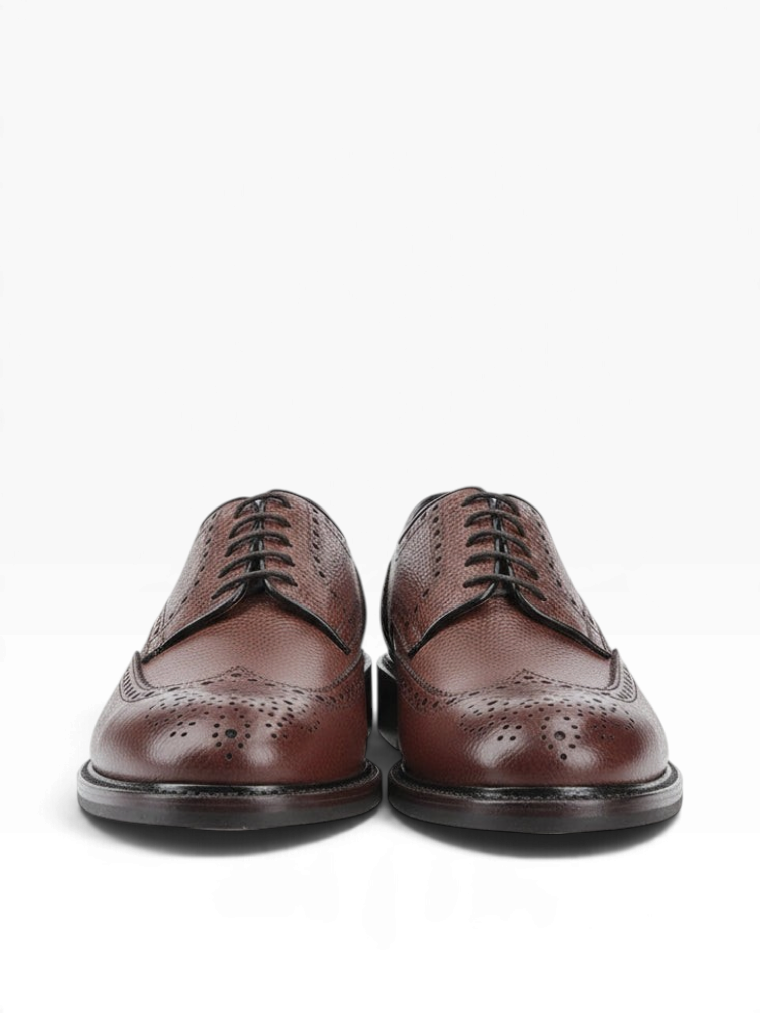 Bourgee a world class shoe store Berwick country calf leather derby shoes in brown with brogue detailing