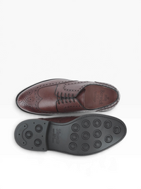 Bourgee a world class shoe store Berwick brown calf leather derby shoes with brogue detailing and Dainite rubber sole