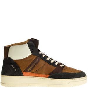 KAMO-GUTSU SNEAKERS (NAVY/COGNAC)