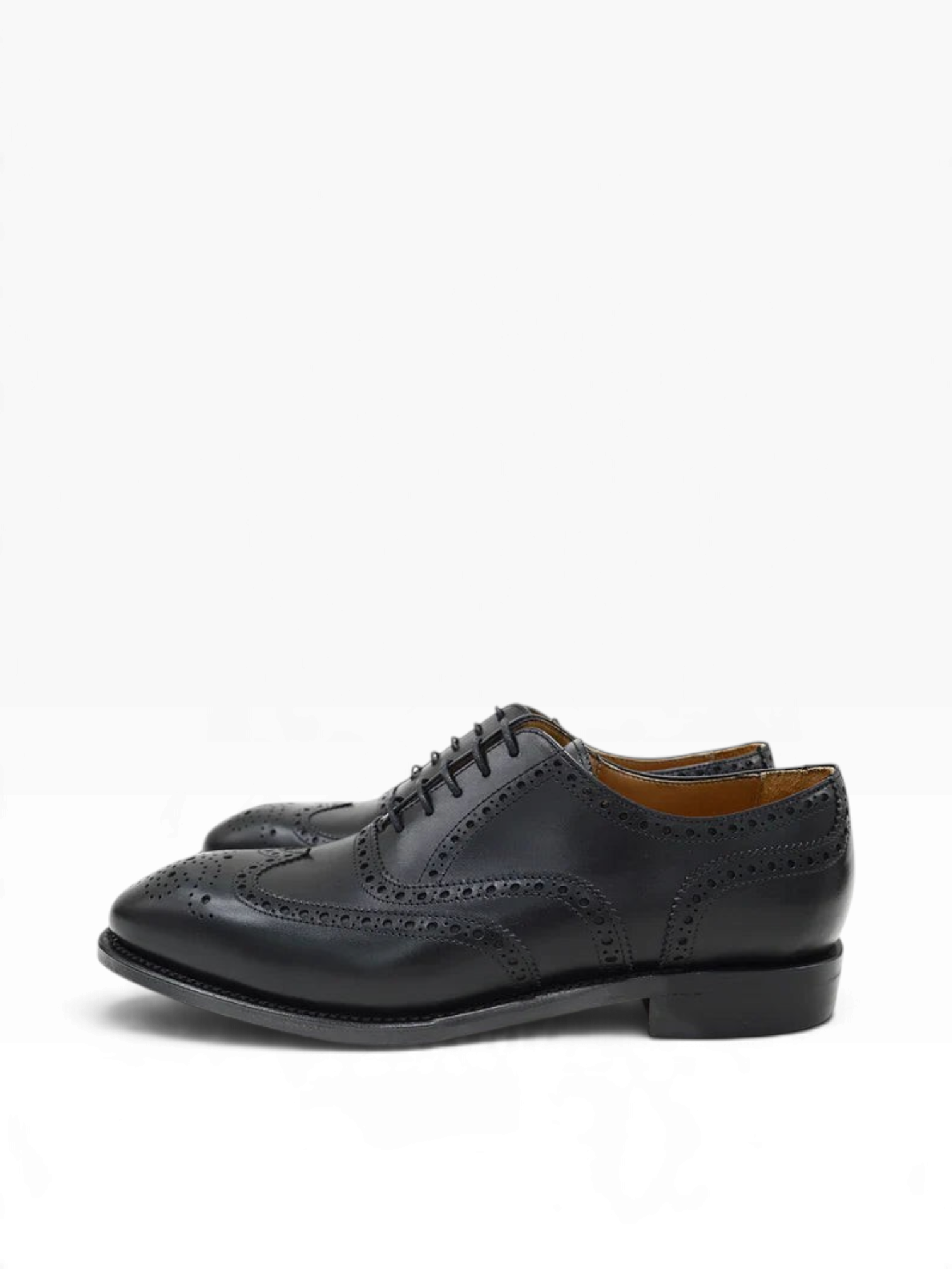 Bourgee a world class shoe store Berwick black vegetable tanned calf leather oxford brogue with Goodyear welted sole