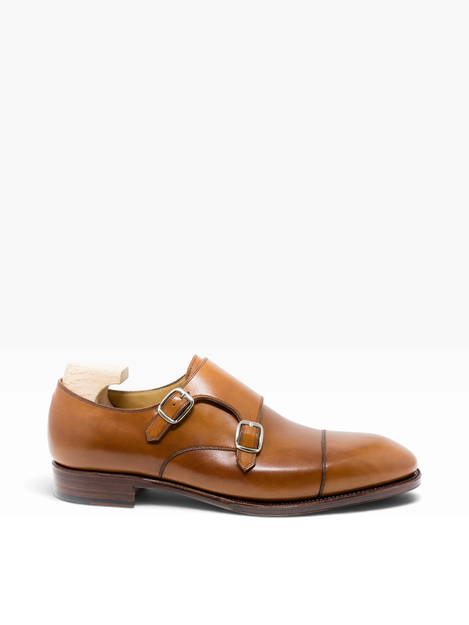 Bourgee a world class shoe store TLB Keaton double monk strap in cuero Vegano leather with a semi-square toe