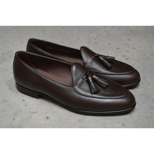 BERWICK TASSEL BELGIAN LOAFER BROWN DEERSKIN 4951