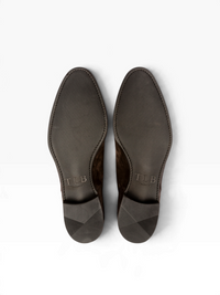 Bourgee a world class shoe store TLB Artista Picasso dark brown hatch grain leather oxford shoes with rubber sole