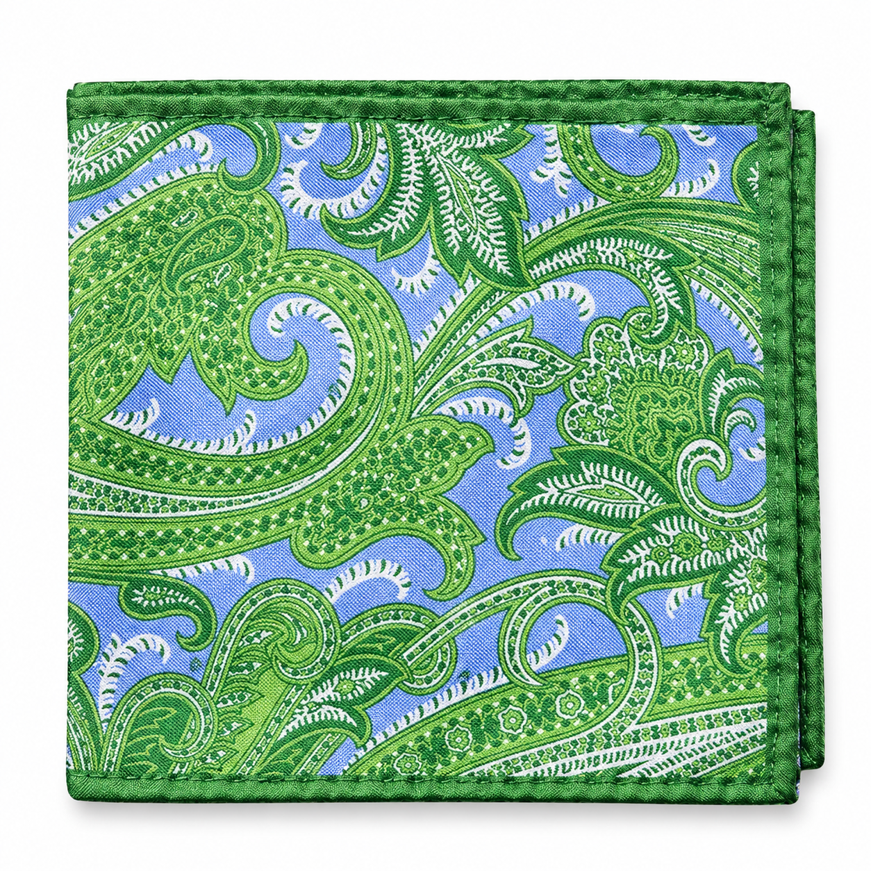 Silk Pocket Square - Green