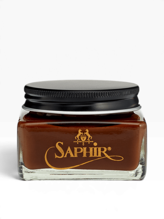 Bourgee a world class shoe store Saphir Medaille d’Or Pommadier 1925 cream polish in mahogany for leather care