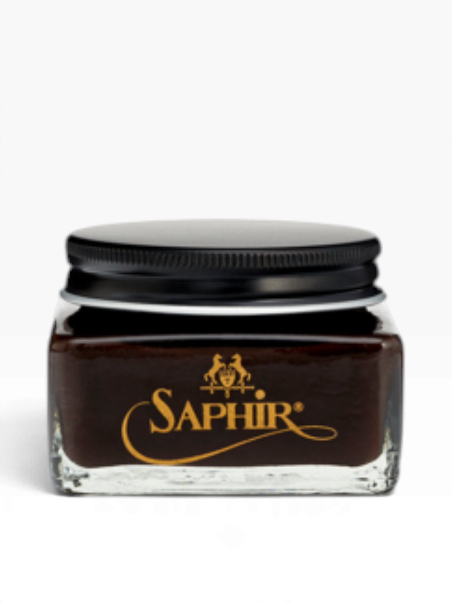 Bourgee a world class shoe store Saphir Medaille d’Or Pommadier 1925 cream polish in a glass jar for leather care.