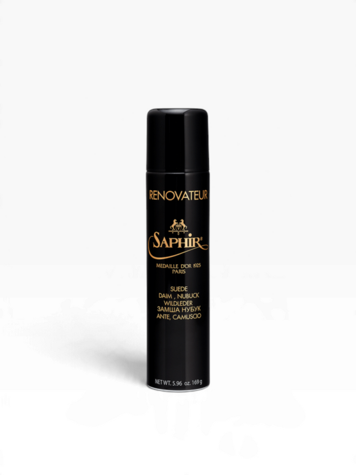 Bourgee a world class shoe store Saphir Medaille d'Or Renovateur suede and nubuck conditioning spray in black bottle