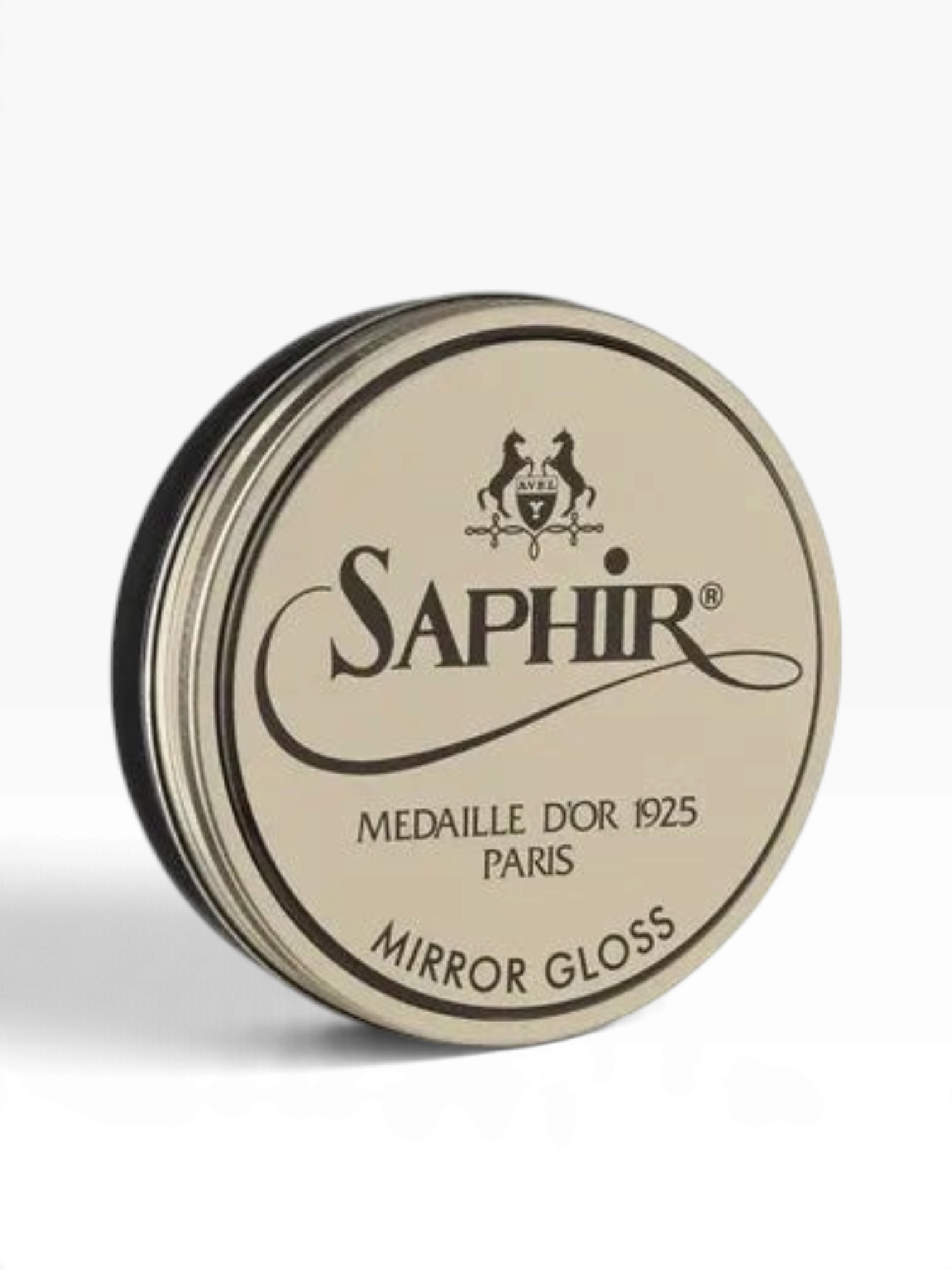 Bourgee a world class shoe store Saphir Medaille d'Or Mirror Gloss wax polish tin for high-shine leather shoe care
