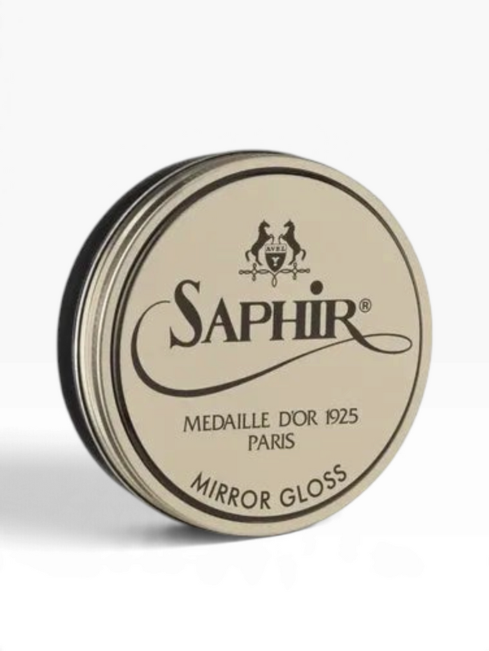 Bourgee a world class shoe store Saphir Medaille d'Or Mirror Gloss wax polish tin for high-shine leather shoe care