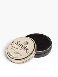 Bourgee a world class shoe store Saphir Medaille d'Or Mirror Gloss wax polish in a 75ml tin for high-shine glazing