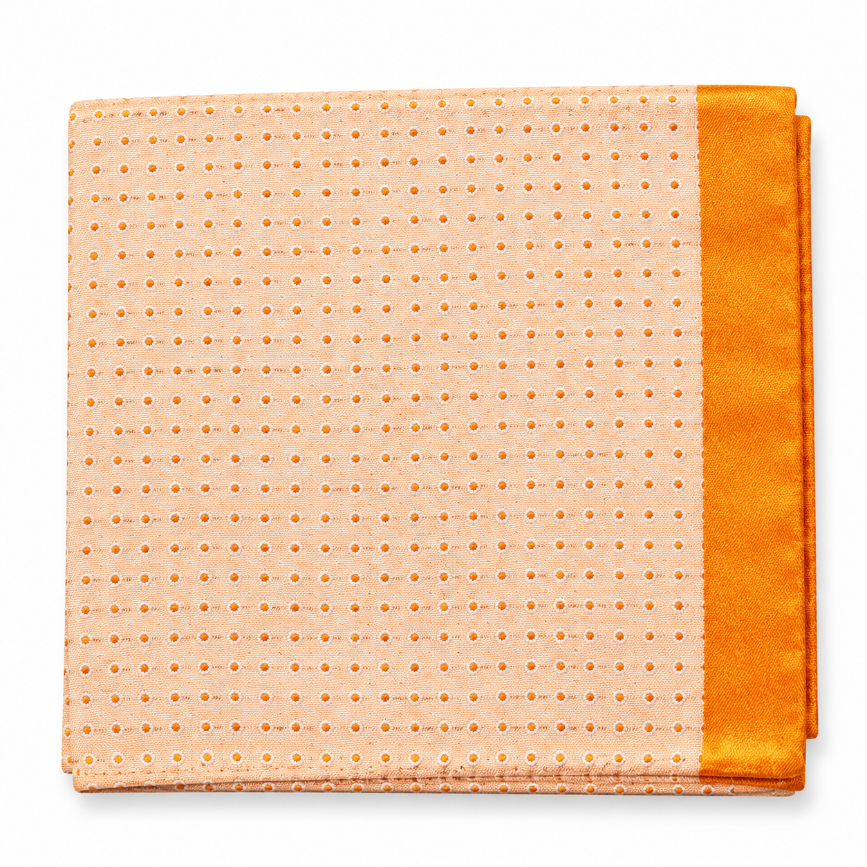 Silk Pocket Square – Yellow Dot Pattern