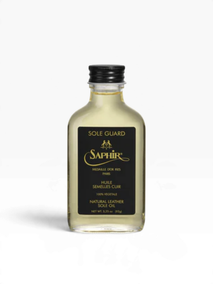 Bourgee a world class shoe store Saphir Sole Guard vegetable oil for conditioning and protecting leather shoe soles