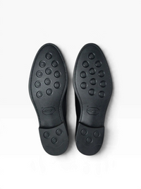 Bourgee a world class shoe store TLB Adam black boxcalf Oxford shoes featuring a durable black Vibram Eton rubber sole