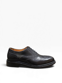 Bourgee a world class shoe store Berwick 3818 black leather full brogue Oxford shoe with wingtip detailing