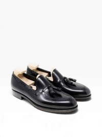 Bourgee a world class shoe store TLB Lancaster black boxcalf leather tassel loafers with Goodyear welted construction