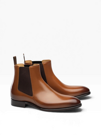 Bourgee a world class shoe store Carlos Santos KENT 7902 brown leather Chelsea boots with Goodyear welt construction