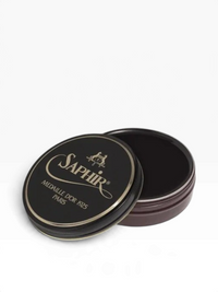 Bourgee a world class shoe store Saphir Medaille d’Or Pate de Luxe black wax shoe polish in a round metal tin
