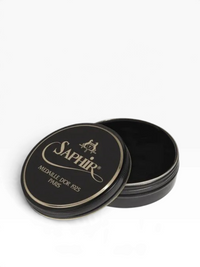 Bourgee a world class shoe store Saphir Medaille d'Or Pate de Luxe wax polish in a black metal tin