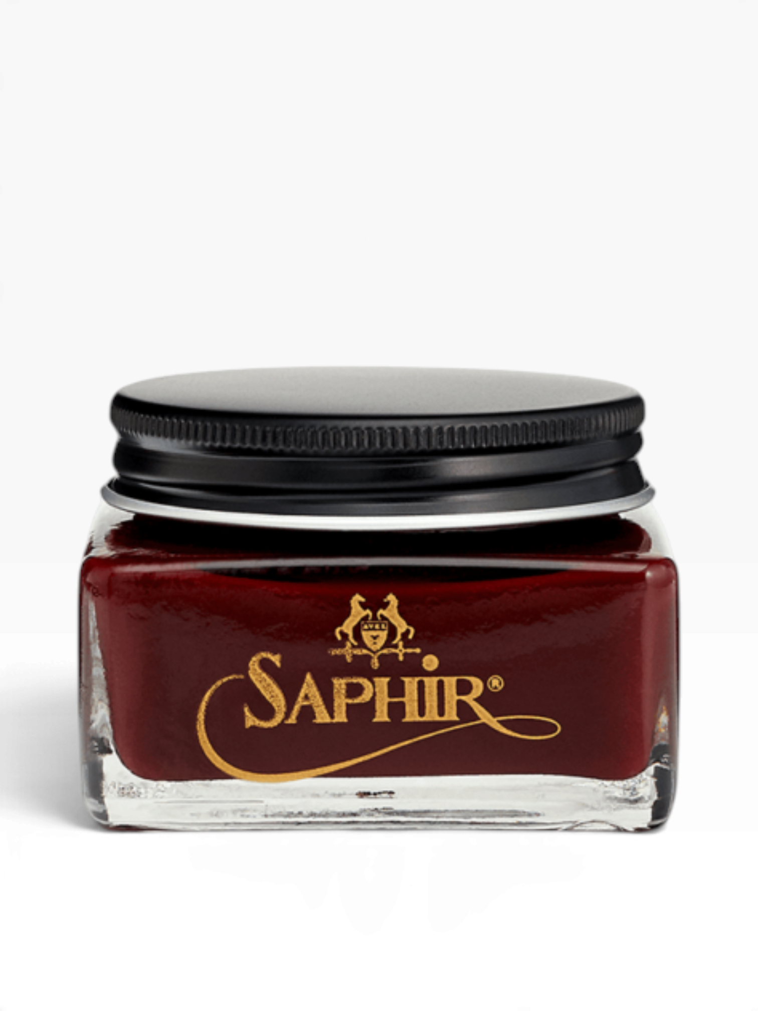 Bourgee a world class shoe store Saphir Medaille d’Or Pommadier 1925 mahogany cream shoe polish in a glass jar