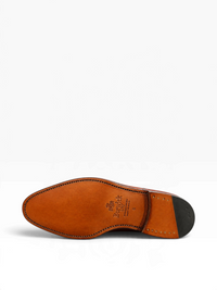 Bourgee a world class shoe store Berwick 5466 brown leather oxford shoe showing the Goodyear welted leather sole