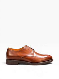 Bourgee a world class shoe store Berwick 4480 brown leather plain toe derby with a lightweight XL ultra-light sole