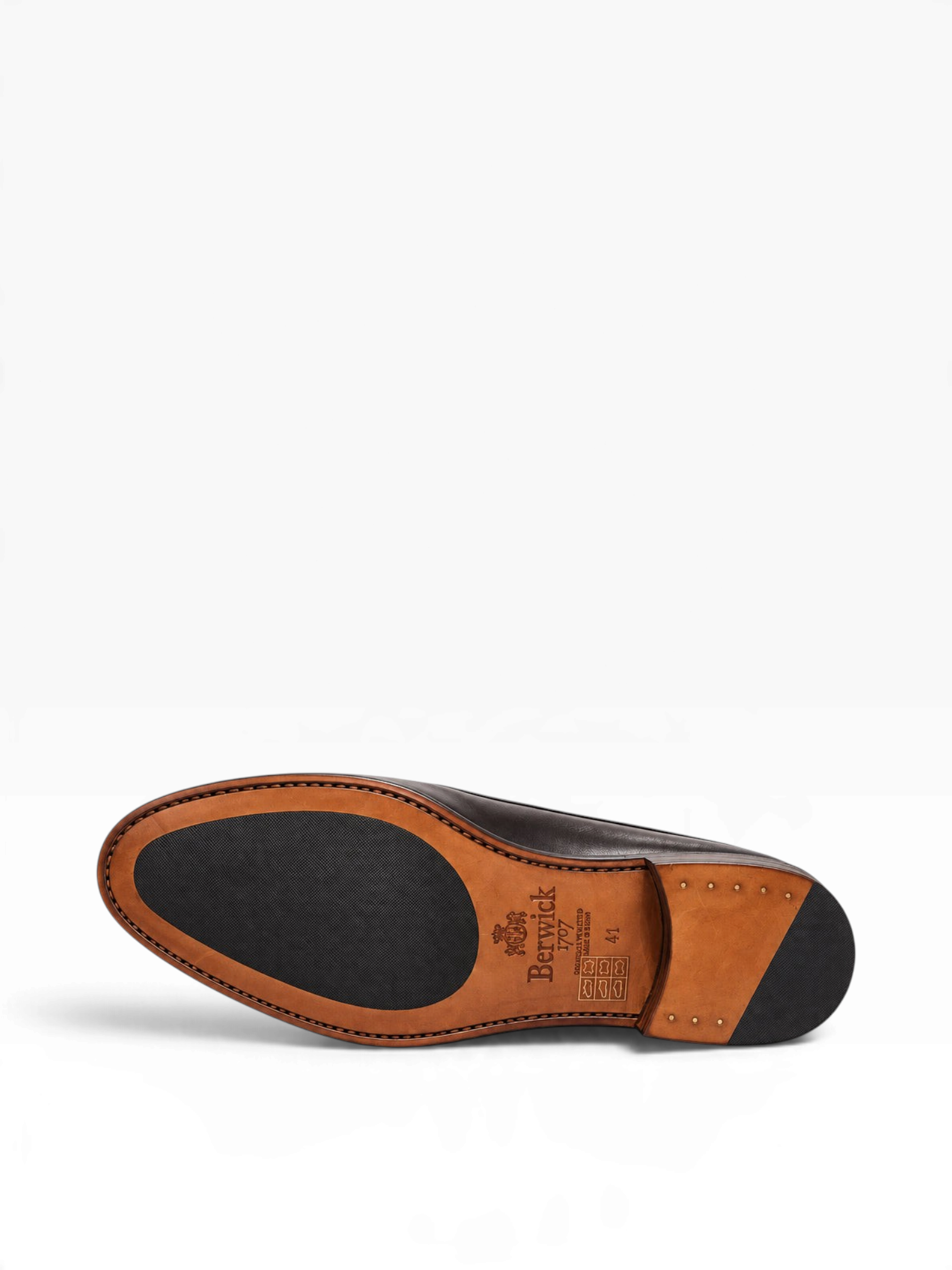 Bourgee a world class shoe store Berwick 1707 penny loafer sole with rubber forepart and heel inserts