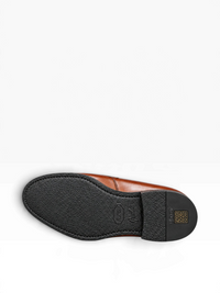 Bourgee a world class shoe store Berwick 5469 brown leather loafer showing the durable black Vibram GumLite sole