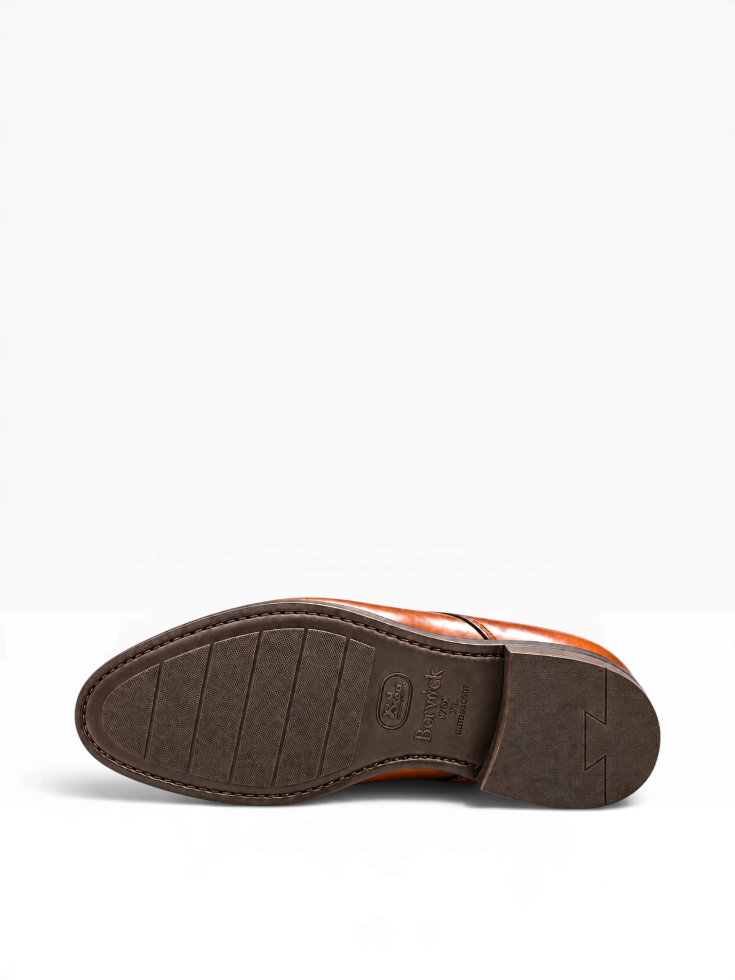 Bourgee a world class shoe store Berwick 4480 brown leather derby shoe showing the XL Ultra-Light rubber sole detail