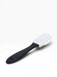 Bourgee a world class shoe store suede and nubuck cleaning brush with wire and rubber bristles for leather care