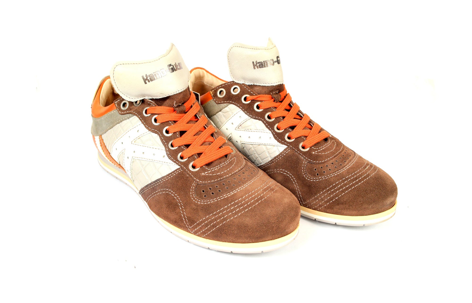 KAMO-GUTSU CLASSIS SNEAKER SUEDE MEN (BROWN / WHITE)